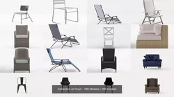 Collection of Chair - 100 Models 3D Model Pack