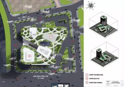 commercial center combined with office buildings 3D model