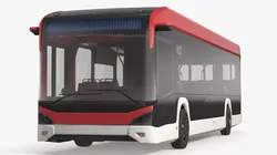 Electric Urban Transit Passenger Bus Low Floor Rigged for C4D 3D model