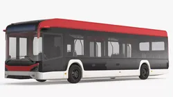 Electric Urban Transit Passenger Bus Low Floor Rigged for Maya 3D model