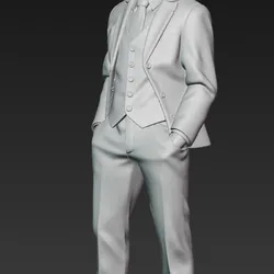 Figure People Miniature Man with suit Modelism Dioramas Scale
