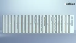 Indoor Outdoor White Door Set 1 3D model