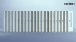 Indoor Outdoor White Door Set 2 3D model