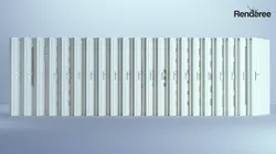 Indoor Outdoor White Door Set 3 3D model