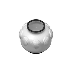 Leaf Relief Vase — Elegant Decorative Accent
