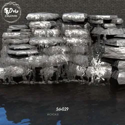 Lumion fountain - animated Low-poly 3D model