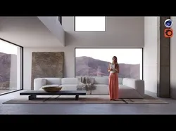 Minimal Living Room Interior Scene - C4D Corona 3D model