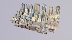 Modern urban high-rise buildings building ancillary buildings 3D model