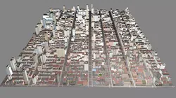 Modern urban highrise buildings building ancillary buildings 3D model