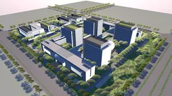 Office building industrial park 3D model