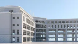 Office Building Interior and Exterior 3D model