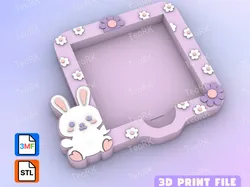 Other STL Download - Post-It, Sticky Note Holder Cute bunnyby TeoRk