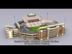 Owen Field Stadium Oklahoma USA Low-poly 3D model