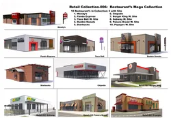 Retail Collection-006 Restaurants Mega Collection 3D model