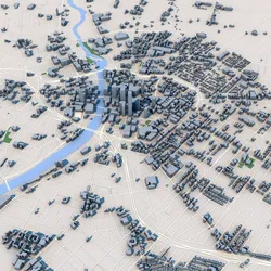 Rochester City in New York State USA 3D model