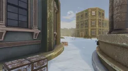 Snowy Architectural Ruins 3D model