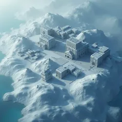 Snowy Oasis Architecture 3D model
