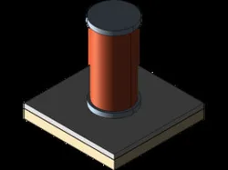 Solid circular steel cylinder