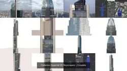 Supertall 3D Skyscrapers  3D Model Pack