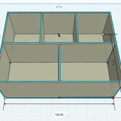 Tramontina 43800005 Toolbox Drawer Organizer Insert (120x90x40mm) - 5 Compartments
