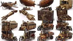Ultimate Steampunk Mega Collection 3D Model Pack