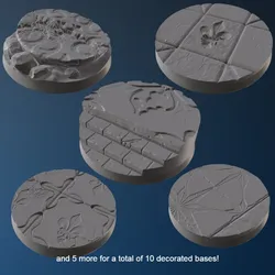 10 round gothic ruins bases
