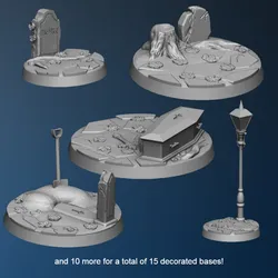 15 round Graveyard bases