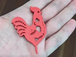 Easter cake decoration, rooster. One color - Free 3D Print Model