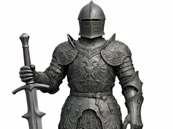 Knight, Gothic Knight - Free 3D Print Model