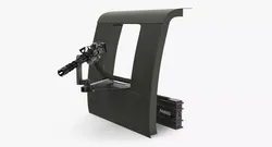 M134 Helicopter Mount System Dirt Low-poly 3D model