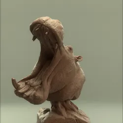 Savanna Bust Hippo unsupported