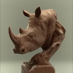 Savanna Bust Rhino unsupported