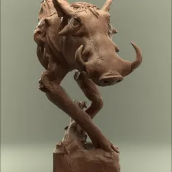 Savanna Bust Warthog unsupported