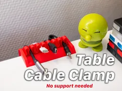 Table Cable Clamp - no support & 15 cables - Free 3D Print Model