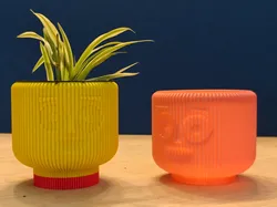 Vase mode planter head series: happy face - Free 3D Print Model