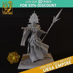 Zelina the Witch Empress on Foot Big Scale - Ursa Empire - Titan Forge Miniatures January 2022