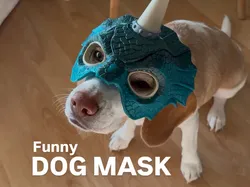 Funny dog mask  - Free 3D Print Model