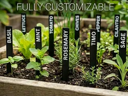 Minimalist Vertical Plant Marker  | Customizable - Free 3D Print Model