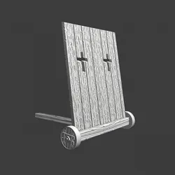 Medieval double protection with single pole