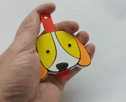 Puppy keychain with retractable tongue, dynamic decorative pendant - Free 3D Print Model