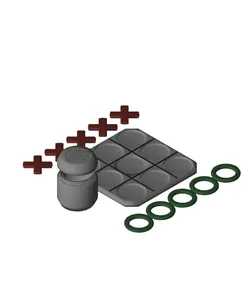 Tic Tac Toe Board and Pieces