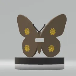 3D printed butterfly art 3D printable model
