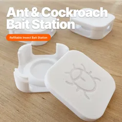 Ant & Cockroach (Roach) Bait Station – Pet-Safe, Refillable, Reusable