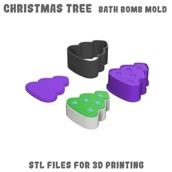 Christmas tree bath bomb mold