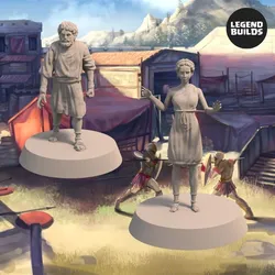 Civilians of Ago Cadmus, City of Eros (2 miniatures) – 3D printable miniature – STL file