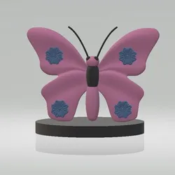 cute butterfly sculpture 3D printable model
