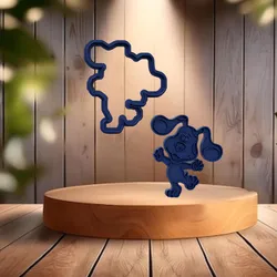 cutting marker, the tracks of blue