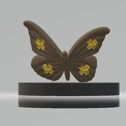 decorative butterfly sculpture 3D printable model