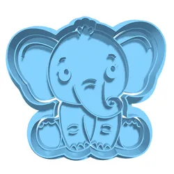 Elephant cookie cutter/sealer Elephant cookie cutter fondant cookies