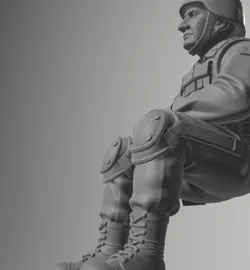 Figure 1/64 - National Guard Seated (STL for Military Vehicles)